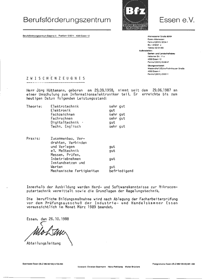 weiter zu dem Abschlusszeugnis